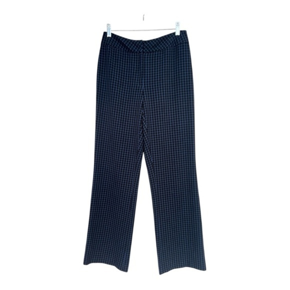 Nine & Co. Black & Blue Straight Leg Pants with Textured Pattern Size 4